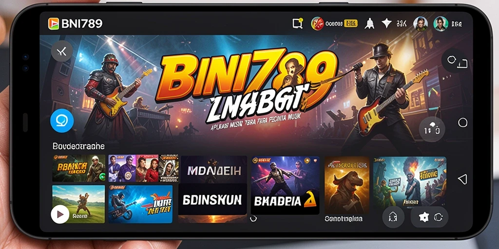 Tangkapan layar utama game BNI789 menunjukkan gameplay musik yang mengasyikkan.