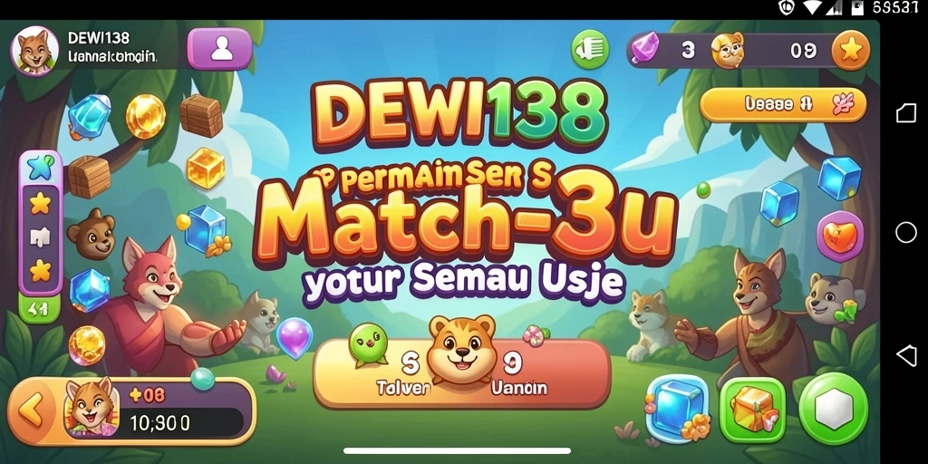 Tampilan gameplay DEWI138 yang menarik dan penuh warna.