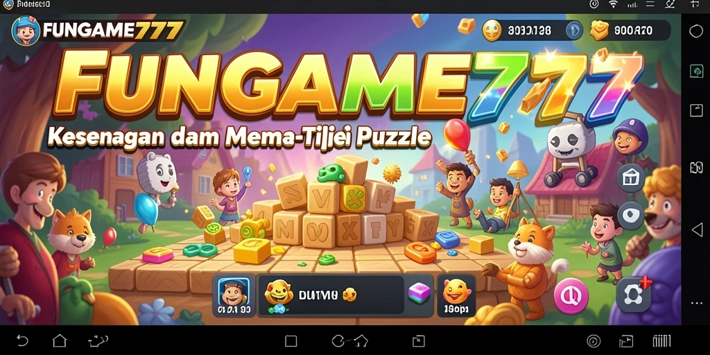 Tampilan gameplay FUNGAME777 yang penuh warna dan menantang.