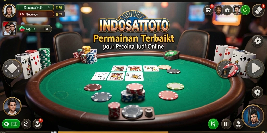 Tampilan gameplay Poker yang mendebarkan di INDOSATTOTO