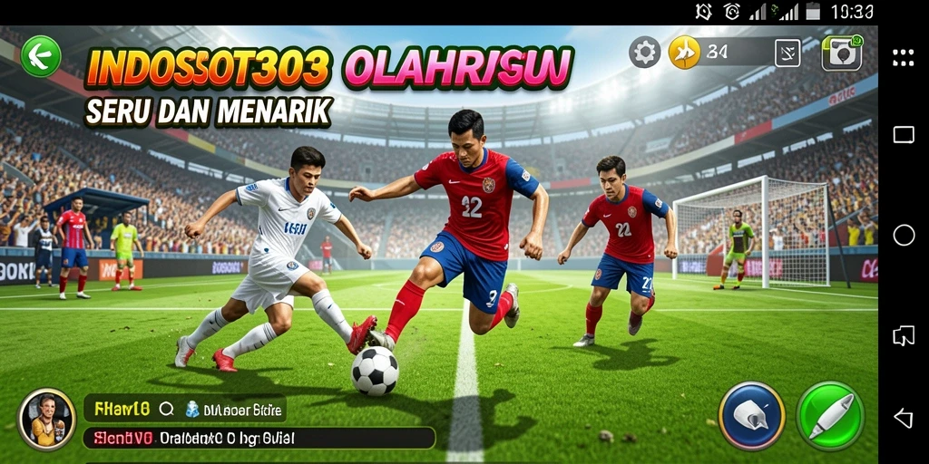 Screenshot INDOSLOT303 menunjukkan aksi intens dalam permainan olahraga.