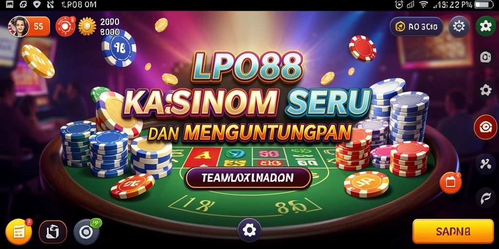 Screenshot utama LPO88 menampilkan gameplay kasino yang menarik.