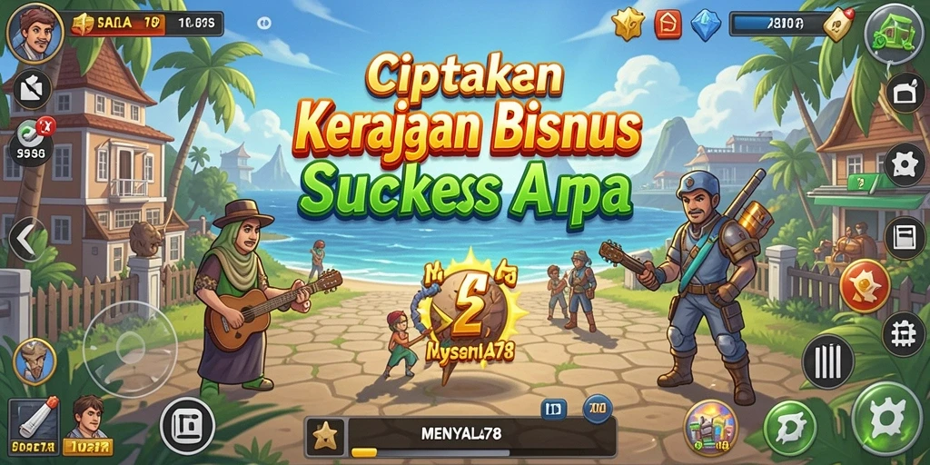 Tampilan gameplay <strong>MENYALA78</strong> yang menunjukkan manajemen bisnis yang menarik.