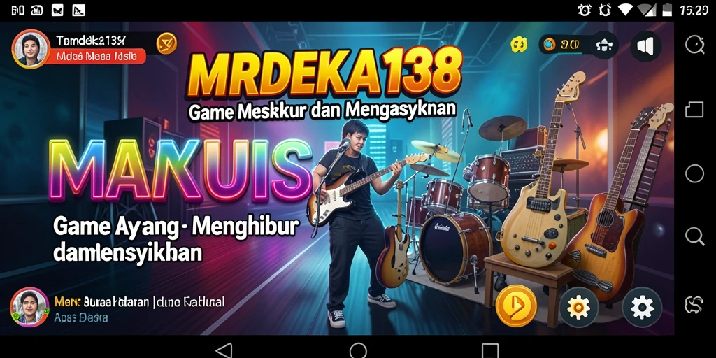 Tangkapan layar utama <strong>MERDEKA138</strong> menampilkan gameplay seru dengan musik yang menggugah semangat.