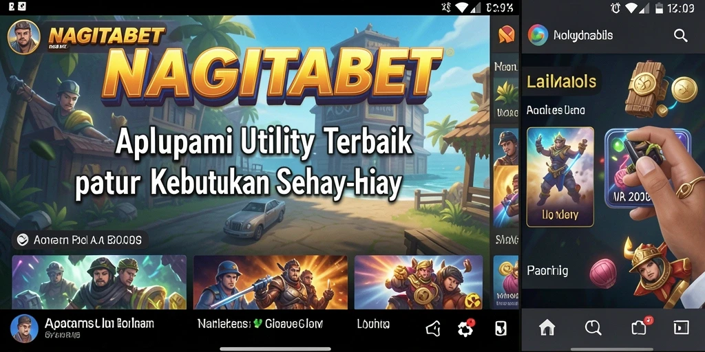 Screenshot NAGITABET menampilkan antarmuka aplikasi Utility yang menarik dan fungsional.