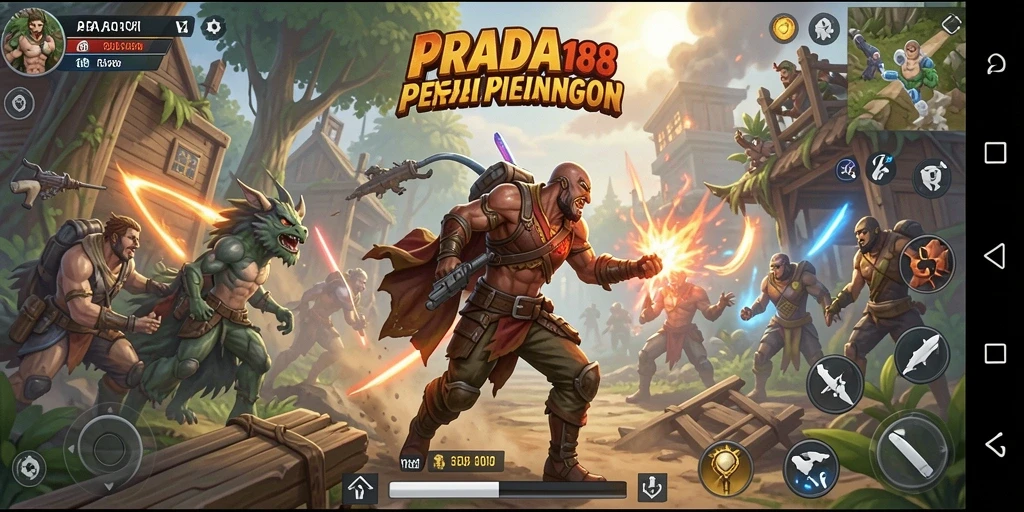 Tangkapan layar dari gameplay aksi yang mendebarkan di PRADA188.