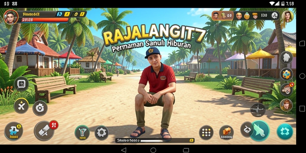 Tampilan gameplay menarik dari RAJALANGIT77 dengan grafis cerah.