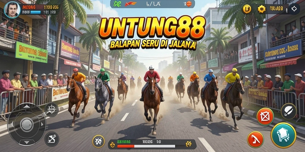 Tampilan gameplay UNTUNG88 dengan balapan yang menegangkan.