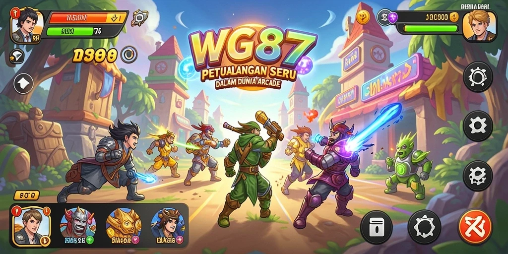 Tangkapan layar dari gameplay seru WG87 di dunia Arcade.